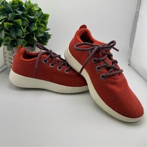 Allbirds Shoes Womens 8 Wool Runners Sneakers Rust Lace Up Low Top Comfort